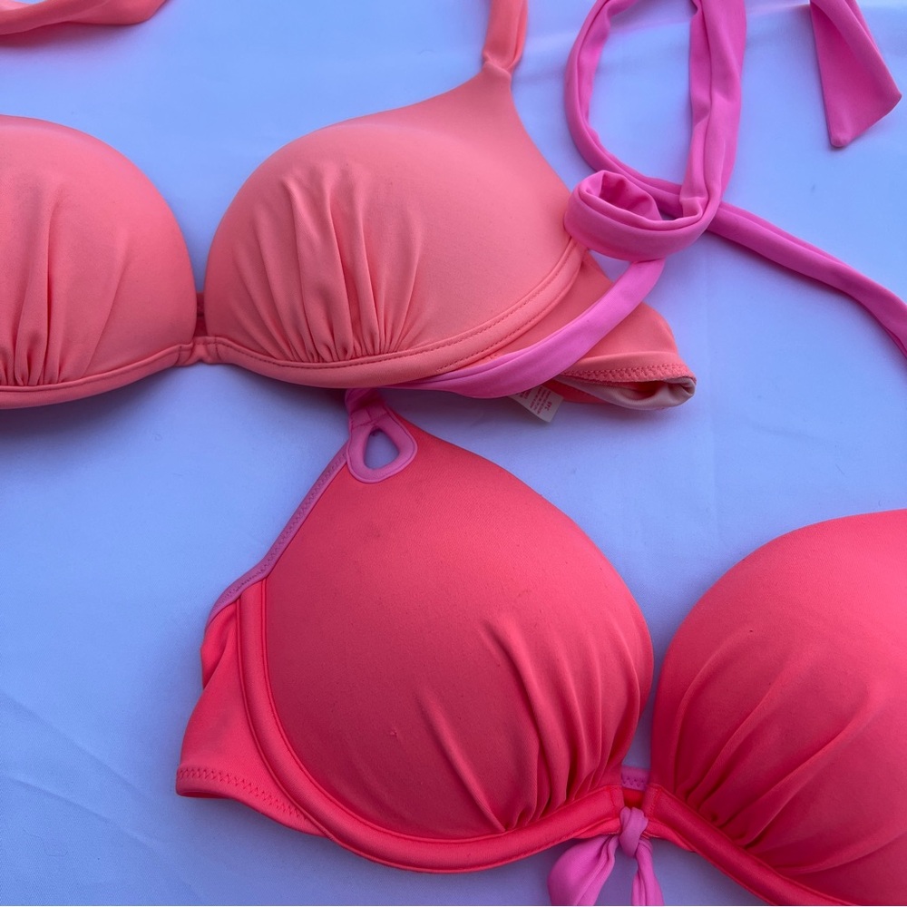 Victoria’s Secret swimwear pink bombshell bikini top bundle 34 B - Picture 4 of 6